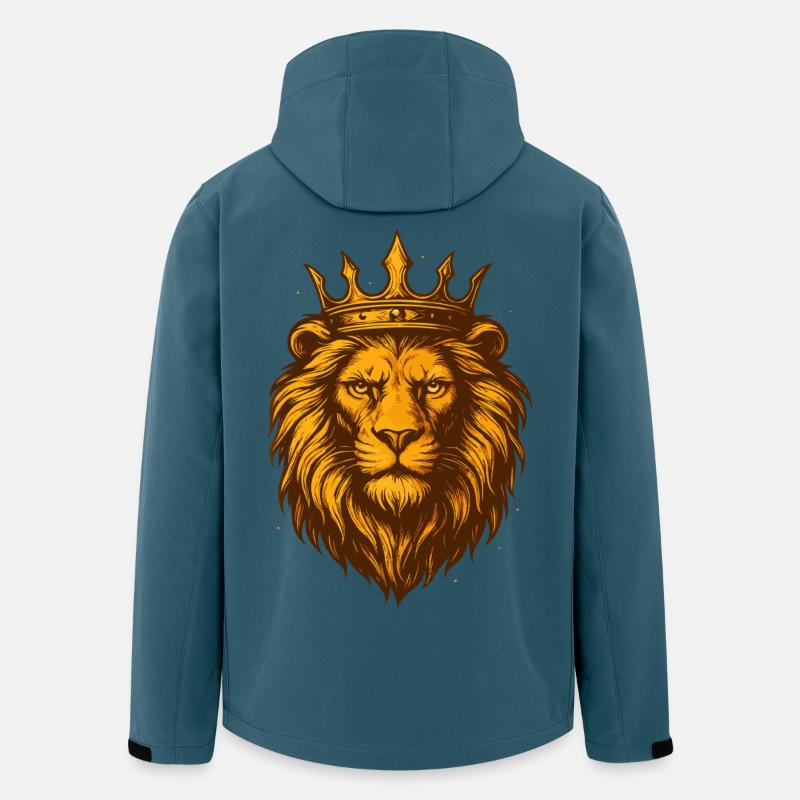 Königlicher goldener Löwe - Recycelte Männer Softshell-Jacke von Stanley/Stella - Dunkles Petrol