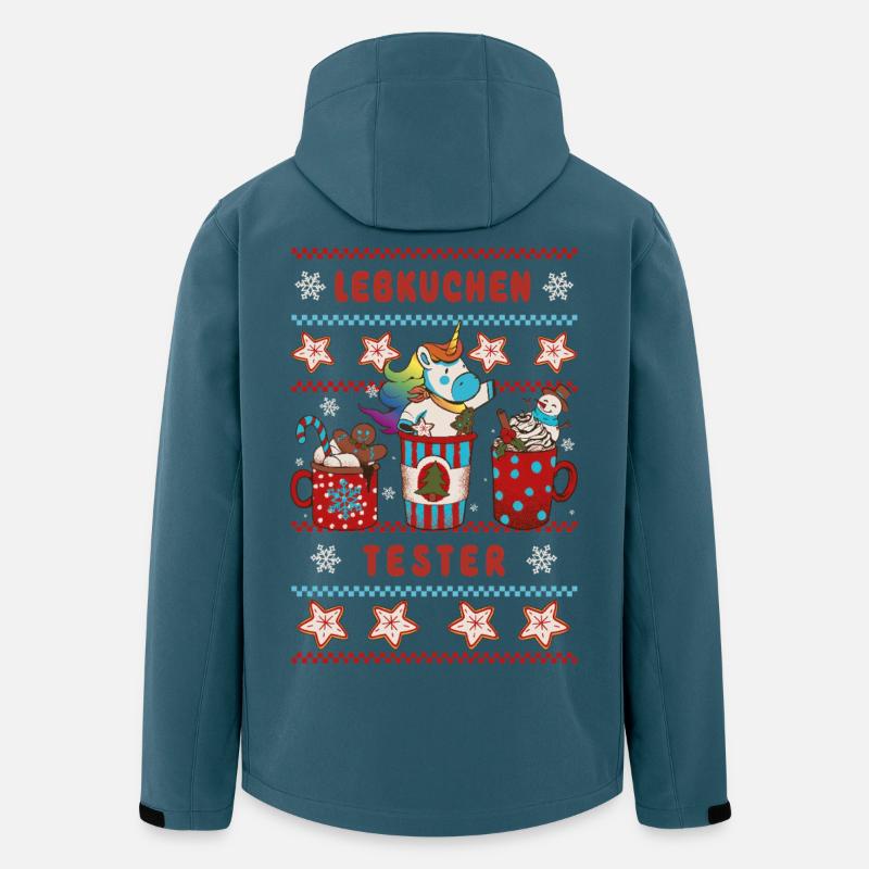 LEBKUCHEN TESTER Einhorn Weihnachten - Recycelte Männer Softshell-Jacke von Stanley/Stella - Dunkles Petrol