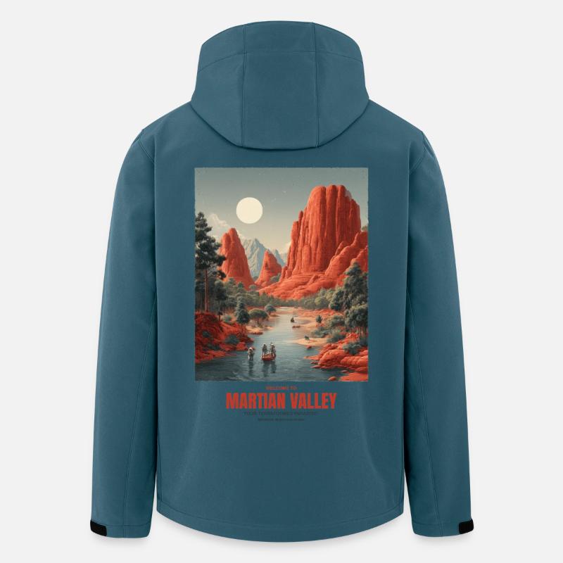 MArtian valley - Recycelte Männer Softshell-Jacke von Stanley/Stella - Dunkles Petrol