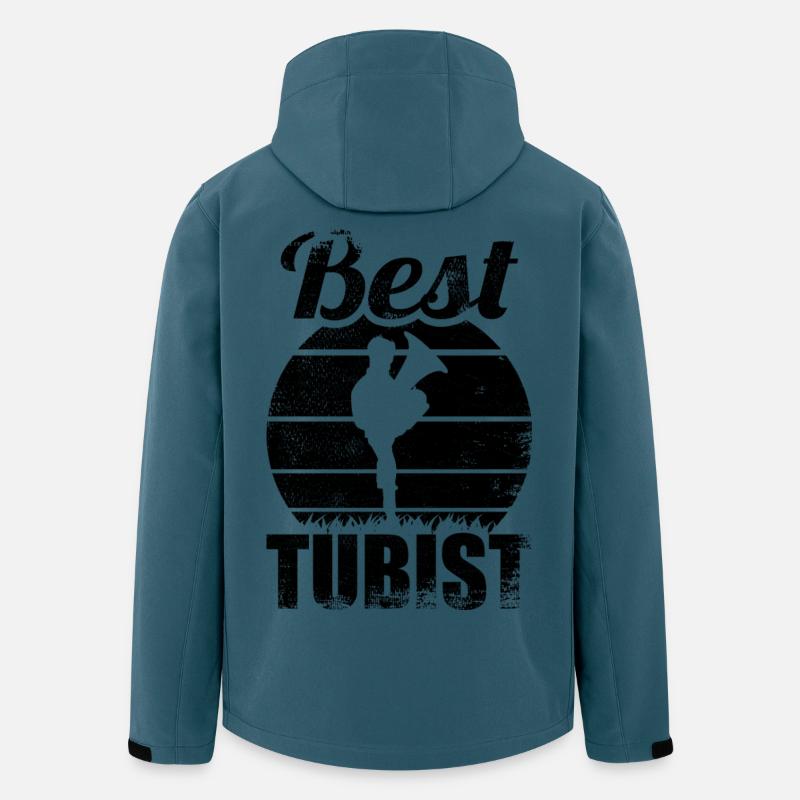 Lustiger Tubaspieler - Recycelte Männer Softshell-Jacke von Stanley/Stella - Dunkles Petrol