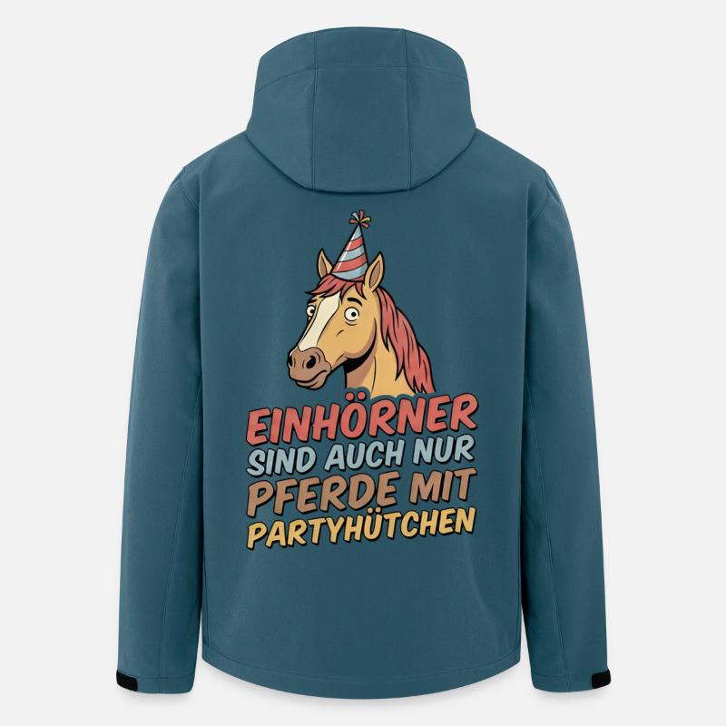 Partypferd mit Hut - Recycelte Männer Softshell-Jacke von Stanley/Stella - Dunkles Petrol
