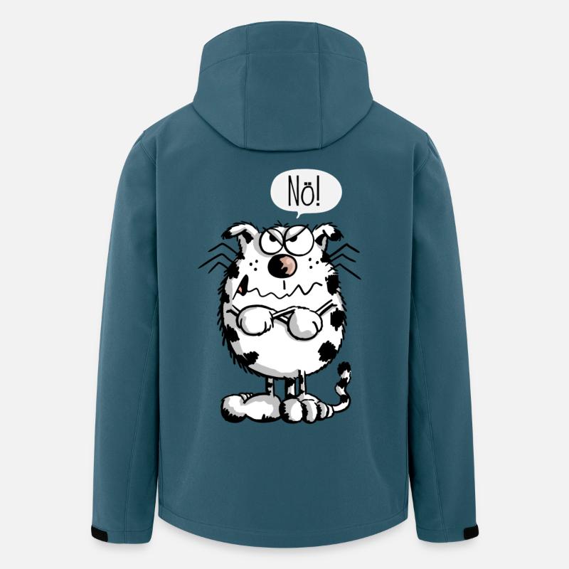 Nö - Nein - Katze - Comic - Fun - Lustig - Recycelte Männer Softshell-Jacke von Stanley/Stella - Dunkles Petrol