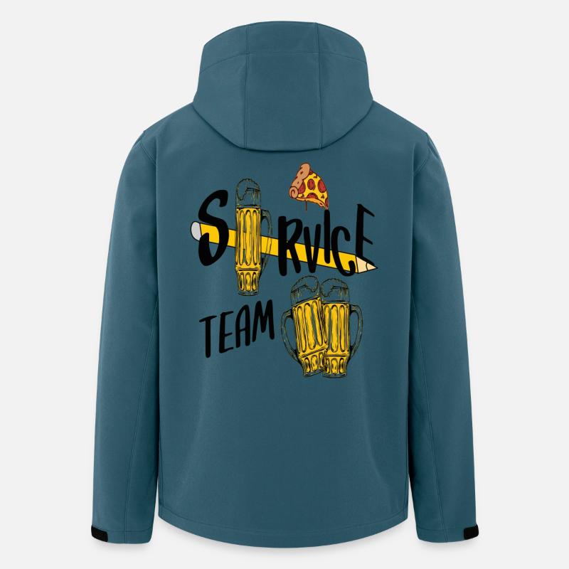 Service Team Bier - Recycelte Männer Softshell-Jacke von Stanley/Stella - Dunkles Petrol