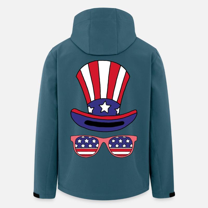 Das ist Amerika! - Recycelte Männer Softshell-Jacke von Stanley/Stella - Dunkles Petrol