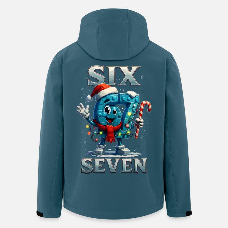 67 Six Seven Italian meme Weihnachten Meme - Stanley/Stella herre softshelljakke i genanvendt polyester - mørk petrol