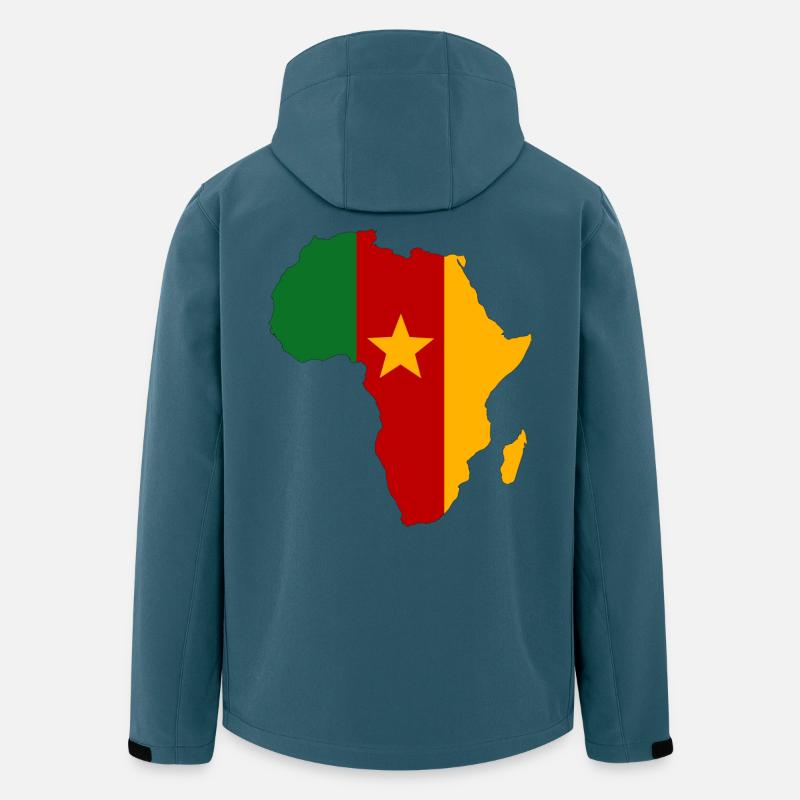 Drapeau du Sénégal Afrique - Veste softshell homme en polyester recyclé Stanley/Stella - bleu pétrole foncé