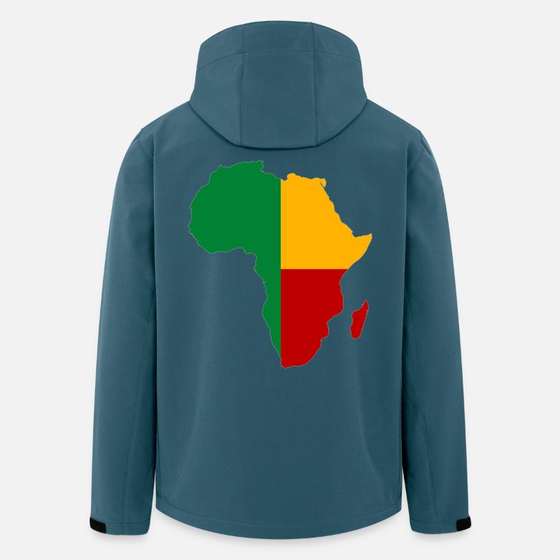 Benin_Flagge_Afrika - Recycelte Männer Softshell-Jacke von Stanley/Stella - Dunkles Petrol