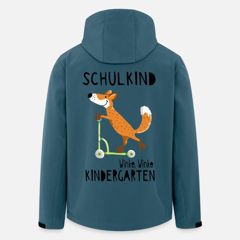 Schulkind und winke Kindergarten - Einschulung - Recycelte Männer Softshell-Jacke von Stanley/Stella - Dunkles Petrol