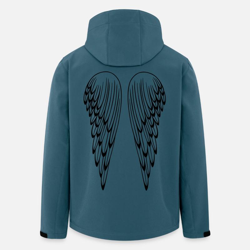Ailes d'ange, ailes, ange - Veste softshell homme en polyester recyclé Stanley/Stella - bleu pétrole foncé