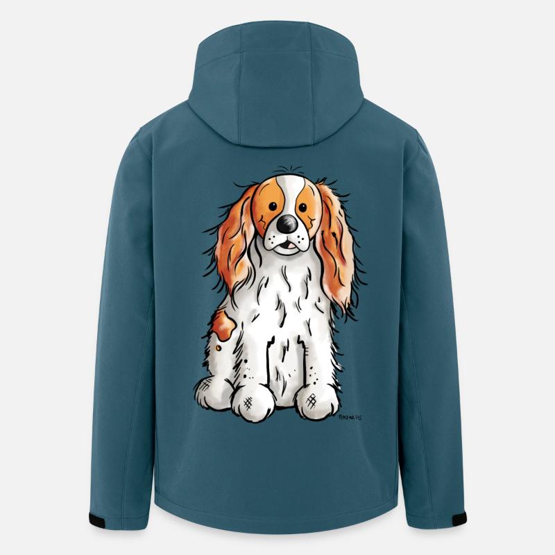 Cavalier King Charles Spaniel - Recycelte Männer Softshell-Jacke von Stanley/Stella - Dunkles Petrol