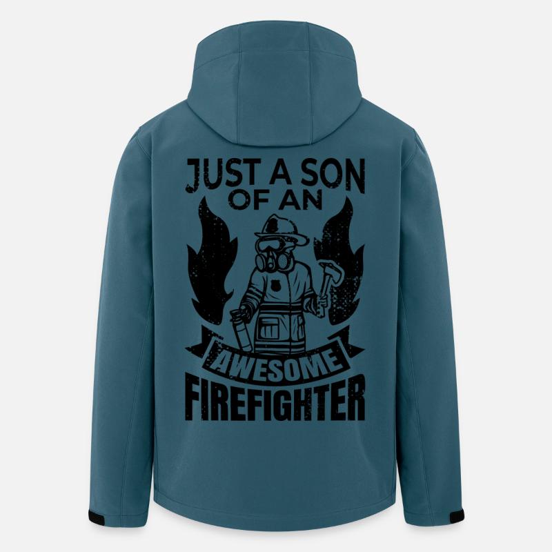 Feuerwehr Junge - Recycelte Männer Softshell-Jacke von Stanley/Stella - Dunkles Petrol