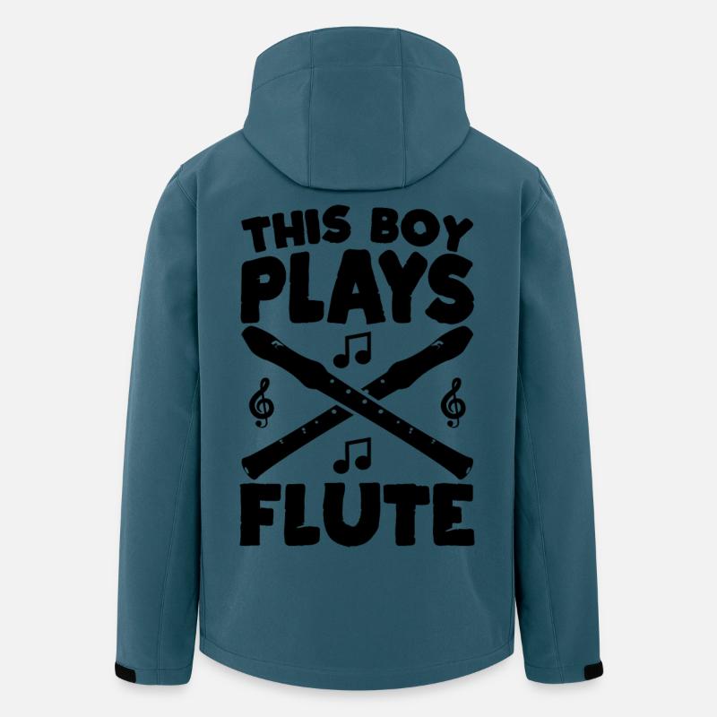This Boy Plays Flute - Recycelte Männer Softshell-Jacke von Stanley/Stella - Dunkles Petrol