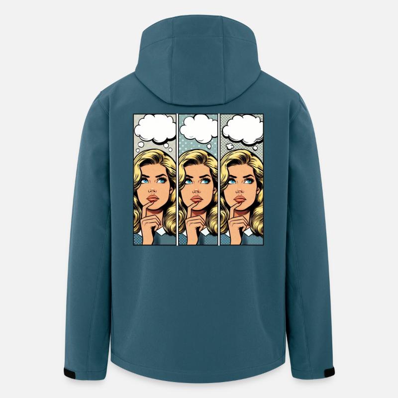 Gedanken (3x) - Frau - Recycelte Männer Softshell-Jacke von Stanley/Stella - Dunkles Petrol