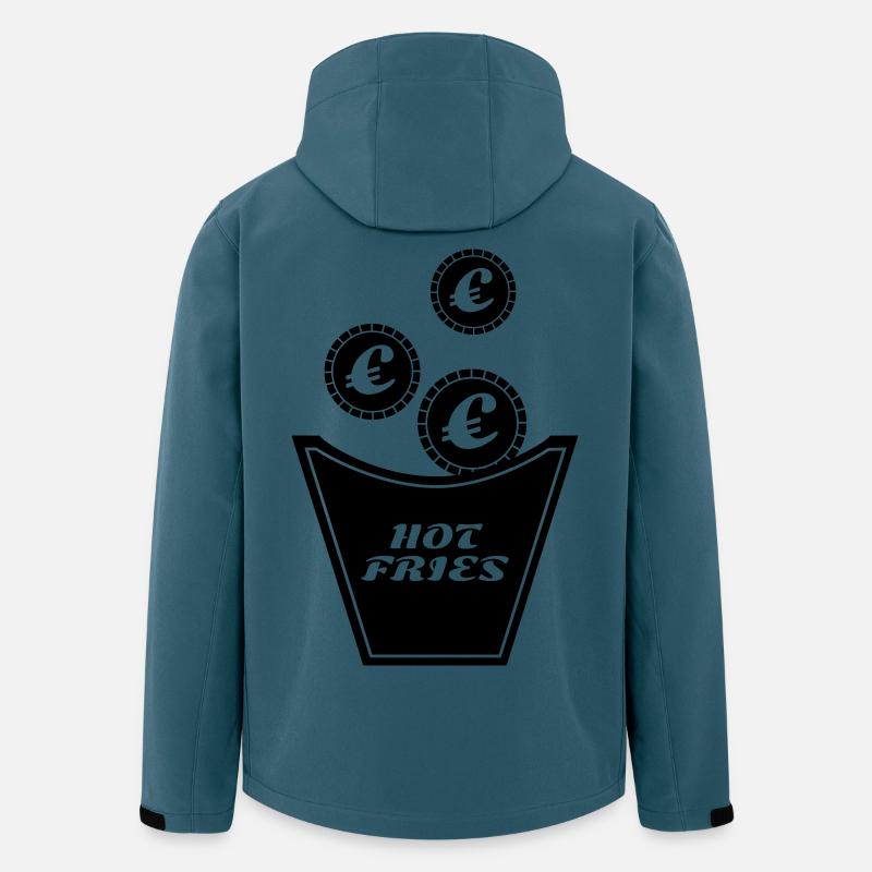 Frites chères - Veste softshell homme en polyester recyclé Stanley/Stella - bleu pétrole foncé