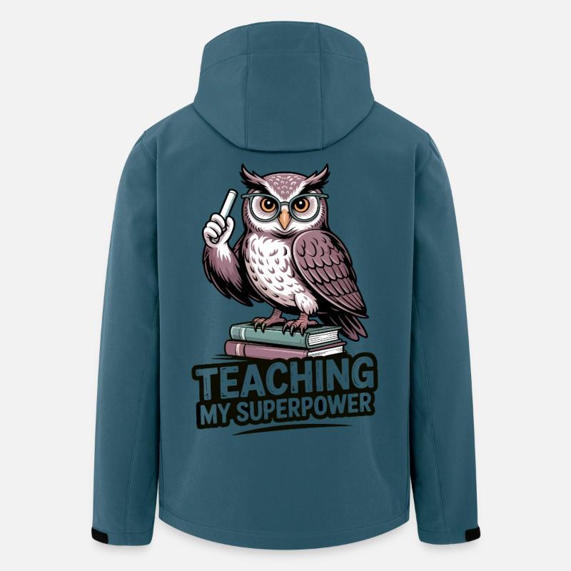 Power Owl unterrichten - Recycelte Männer Softshell-Jacke von Stanley/Stella - Dunkles Petrol