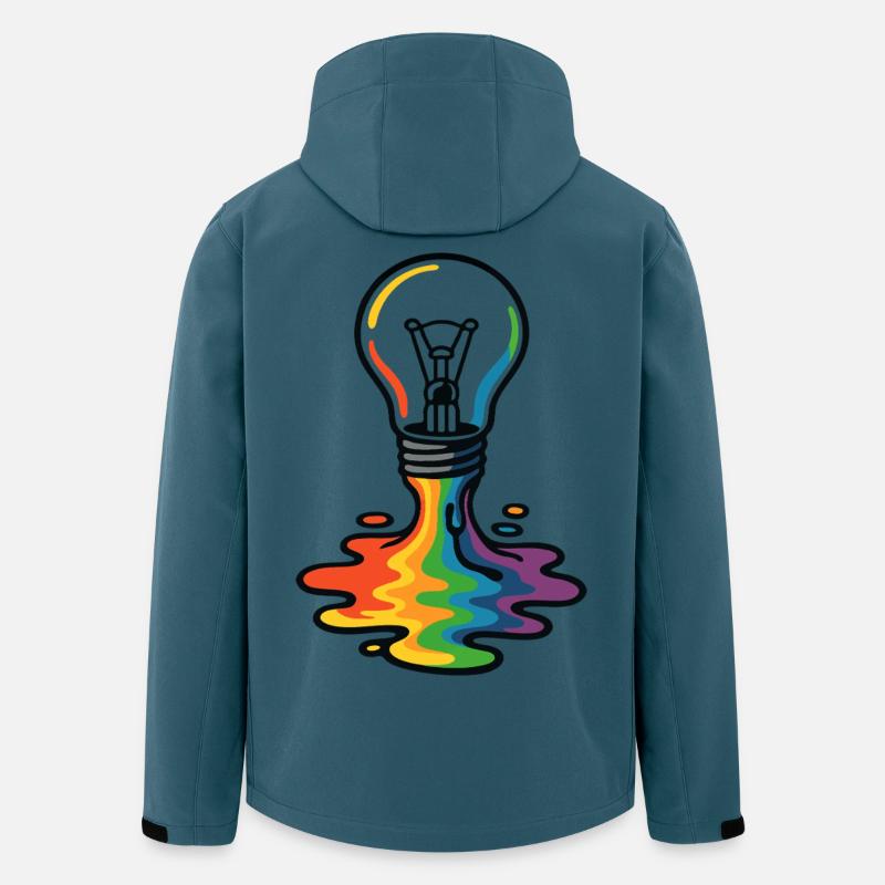 Rainbow Melt Glühbirne - Recycelte Männer Softshell-Jacke von Stanley/Stella - Dunkles Petrol