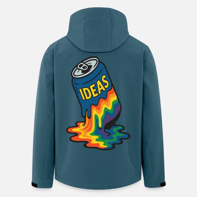 Schmelzende Regenbogen-Ideen können - Recycelte Männer Softshell-Jacke von Stanley/Stella - Dunkles Petrol