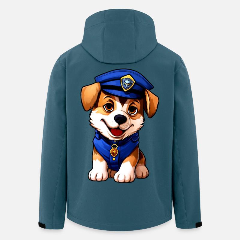 Hund Polizist - Recycelte Männer Softshell-Jacke von Stanley/Stella - Dunkles Petrol