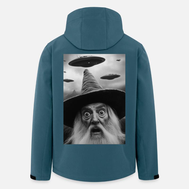 Zauberer mit Ufos - Recycelte Männer Softshell-Jacke von Stanley/Stella - Dunkles Petrol