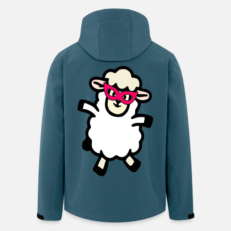 Karneval Maske Schafe - Recycelte Männer Softshell-Jacke von Stanley/Stella - Dunkles Petrol