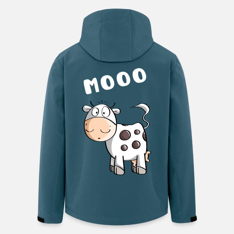 Little Mooo Cow - Cows - Comic - Men’s Recycled Softshell Jacket by Stanley/Stella - stargazer