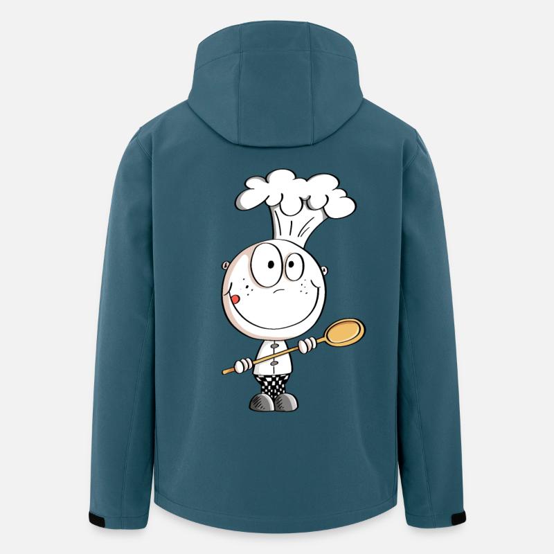 Koch Strichmännchen Comic - Recycelte Männer Softshell-Jacke von Stanley/Stella - Dunkles Petrol