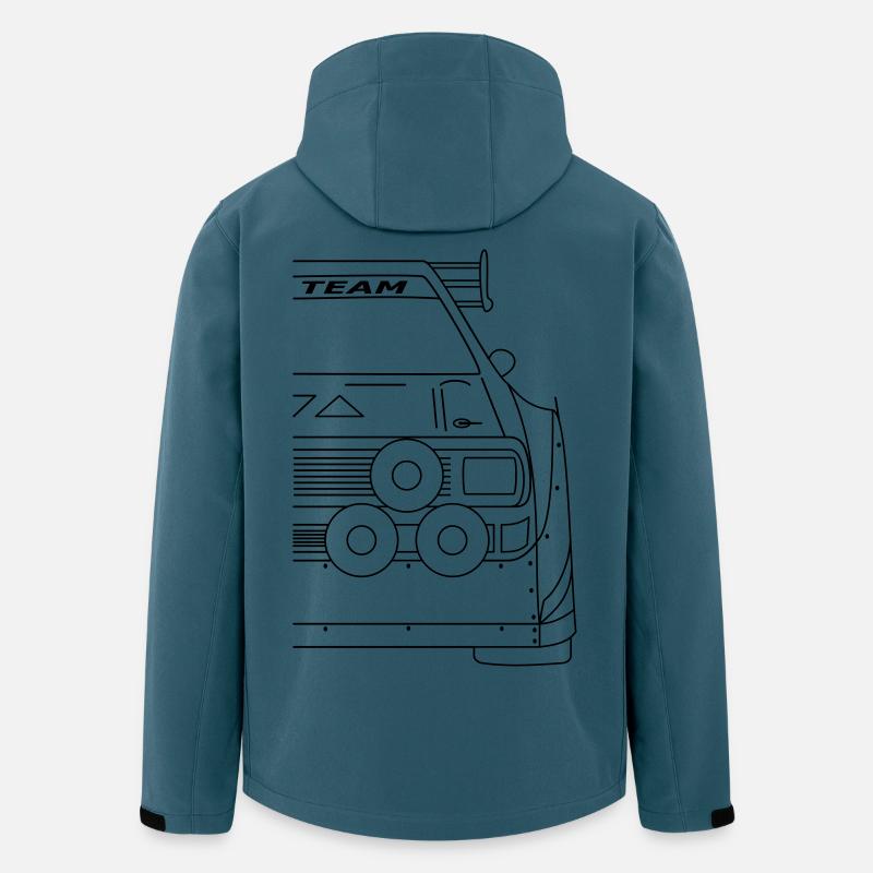 Rallye S1 E2 Sport Quattro Front - Recycelte Männer Softshell-Jacke von Stanley/Stella - Dunkles Petrol