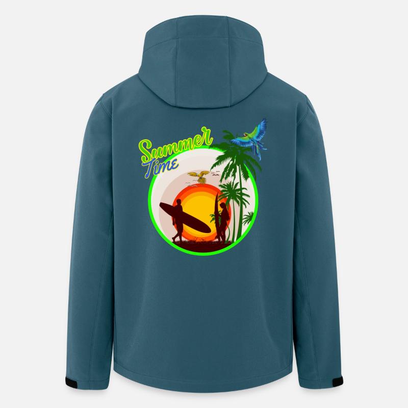 Sommerzeit - Recycelte Männer Softshell-Jacke von Stanley/Stella - Dunkles Petrol