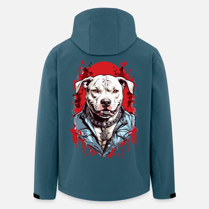 Hunderasse Pitbulls - Recycelte Männer Softshell-Jacke von Stanley/Stella - Dunkles Petrol
