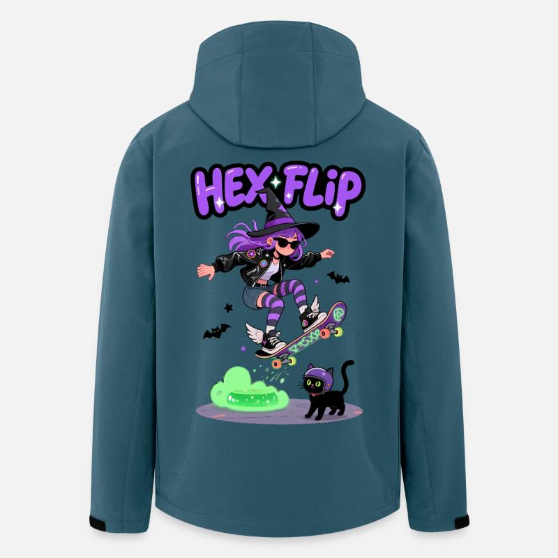 Hex Flip Witch Skateboard Design - Men’s Recycled Softshell Jacket by Stanley/Stella - stargazer