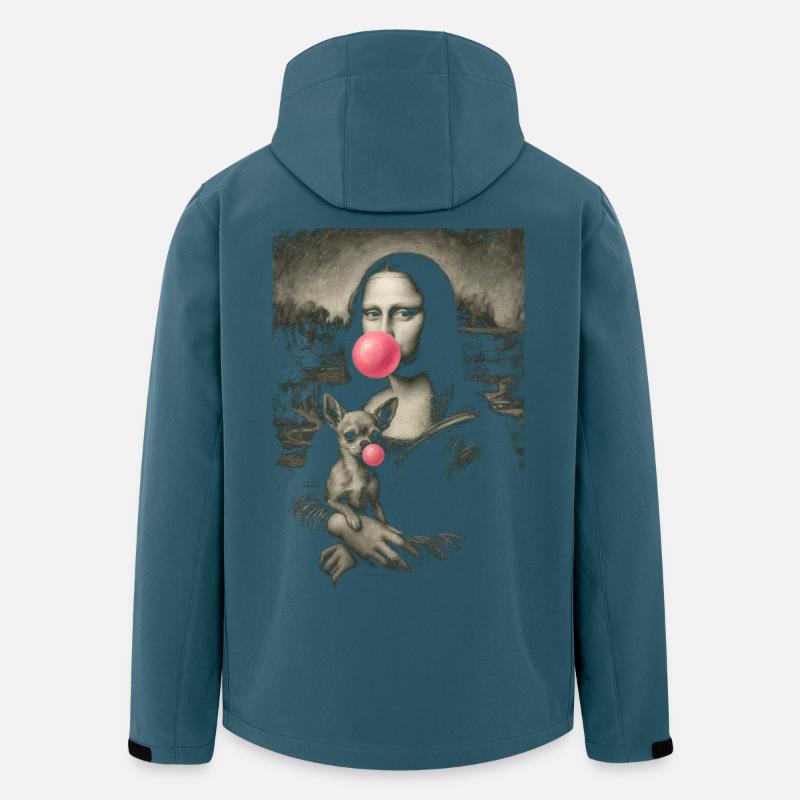 Mona Bubble Surrealer Pop - Recycelte Männer Softshell-Jacke von Stanley/Stella - Dunkles Petrol