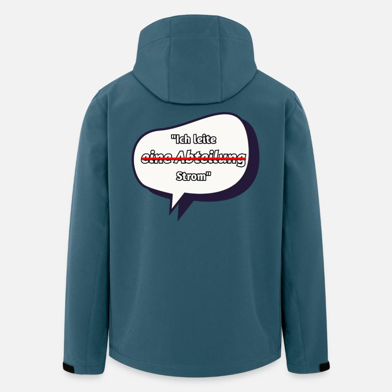 Je conduis l’électricité en disant - Veste softshell homme en polyester recyclé Stanley/Stella - bleu pétrole foncé