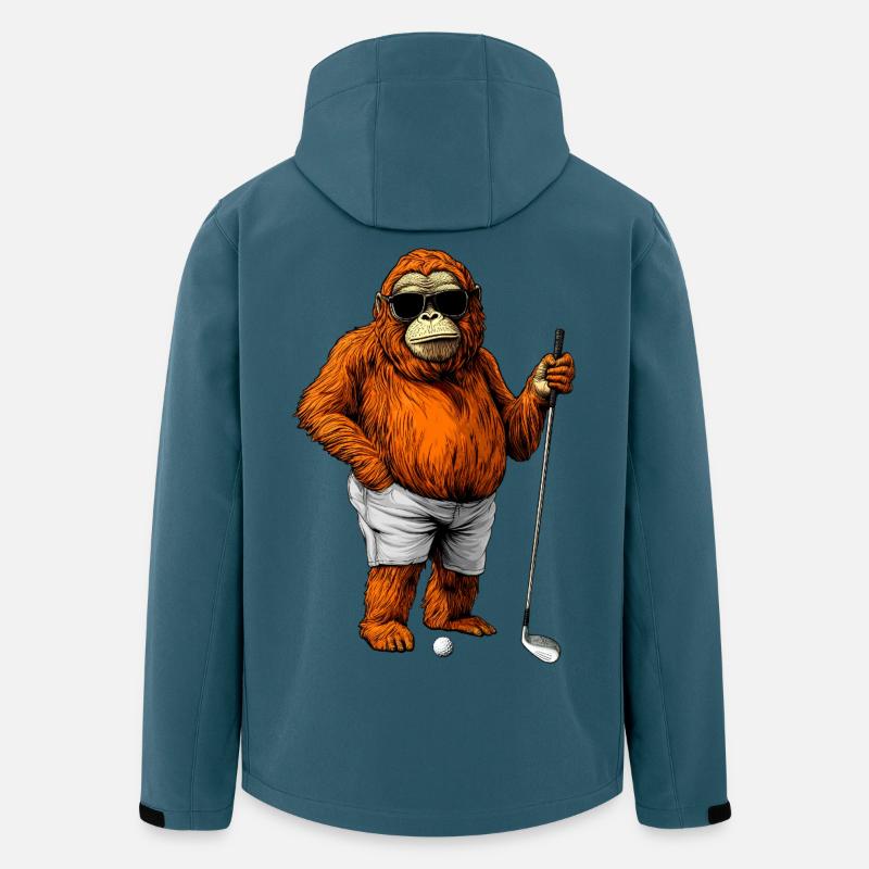 Golf Orang Utan - Recycelte Männer Softshell-Jacke von Stanley/Stella - Dunkles Petrol
