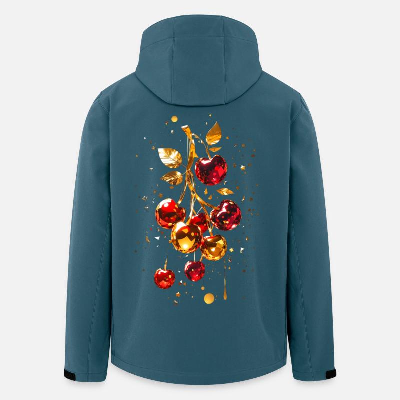 Kirschen mit Gold - Recycelte Männer Softshell-Jacke von Stanley/Stella - Dunkles Petrol