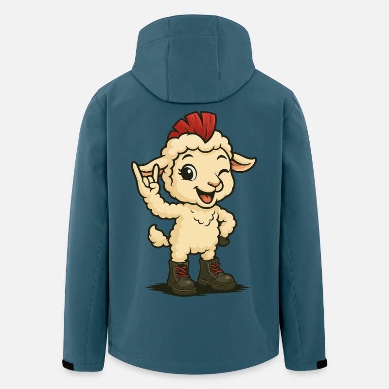 Punk Rock Lamb - Recycelte Männer Softshell-Jacke von Stanley/Stella - Dunkles Petrol