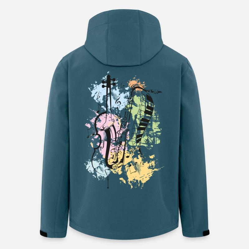 Jazzkonzert - Recycelte Männer Softshell-Jacke von Stanley/Stella - Dunkles Petrol