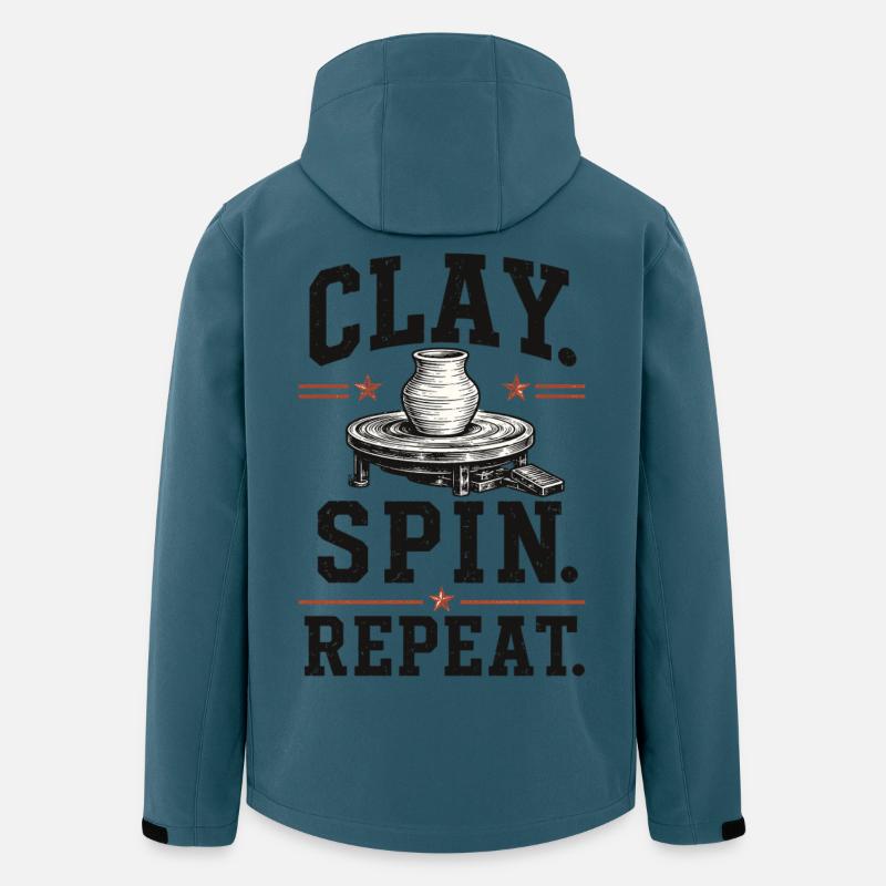 Clay Spin Repeat Ceramic Shirt - Men’s Recycled Softshell Jacket by Stanley/Stella - stargazer