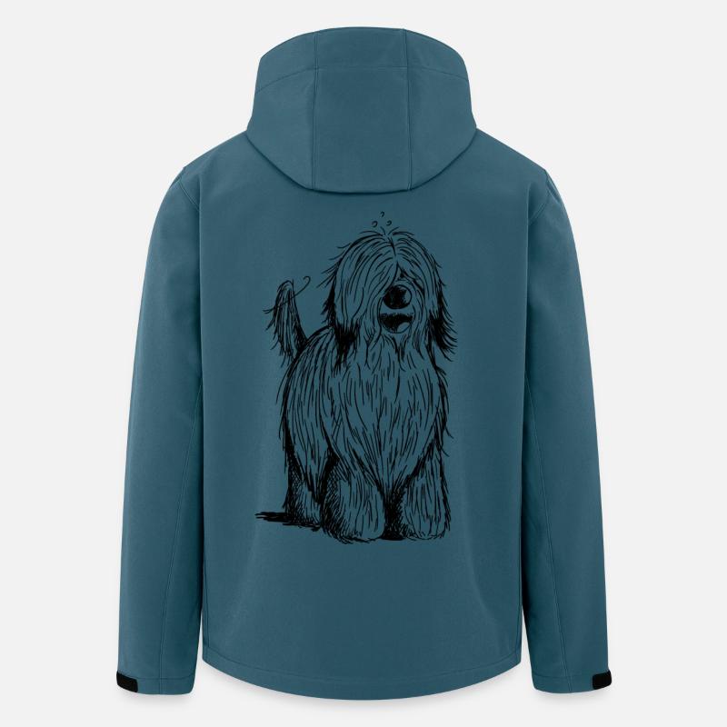 Süßer Briard - Briarden - Berger de Brie - Comic - Recycelte Männer Softshell-Jacke von Stanley/Stella - Dunkles Petrol