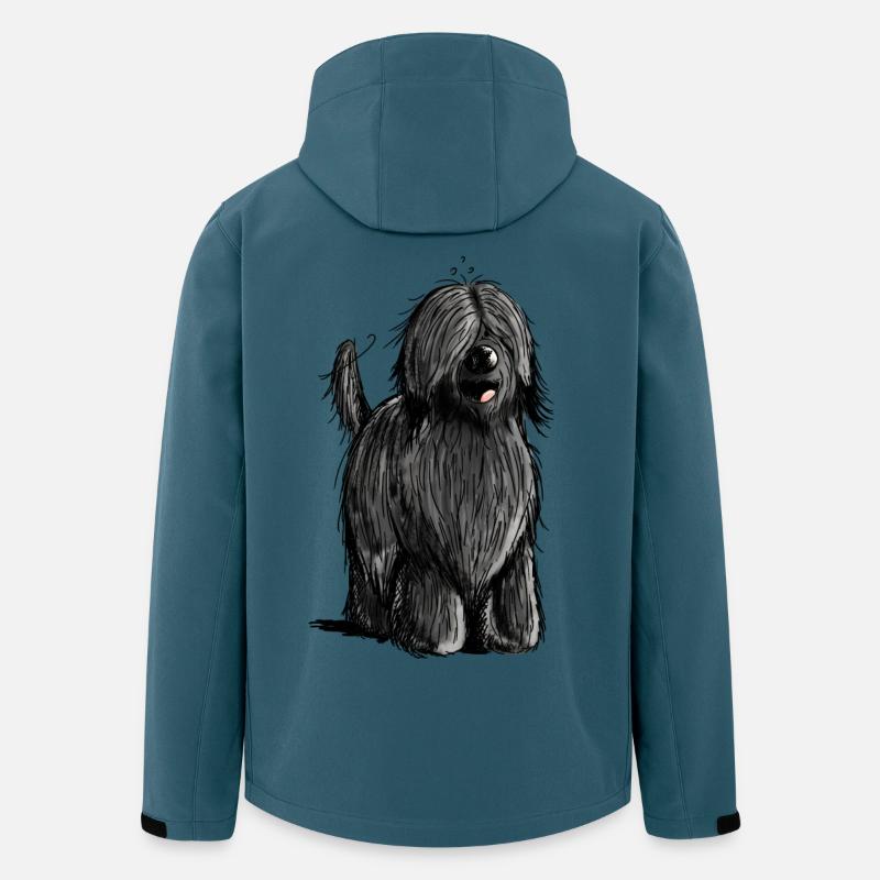 Knuffiger Briard - Berger de Brie - Briarden - Recycelte Männer Softshell-Jacke von Stanley/Stella - Dunkles Petrol