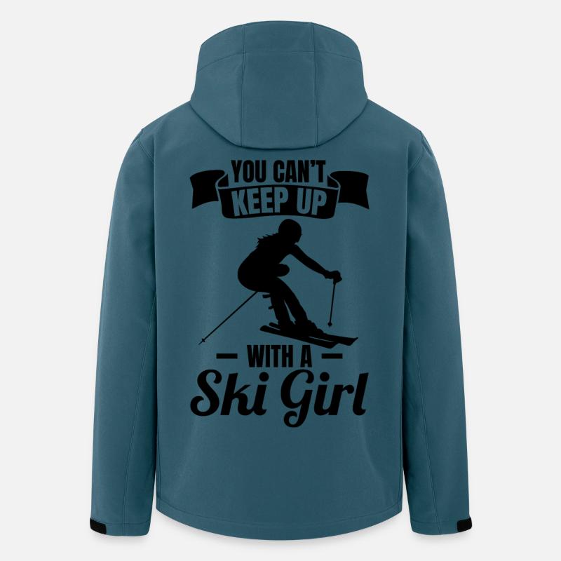 Skifahrer Mädchen - Recycelte Männer Softshell-Jacke von Stanley/Stella - Dunkles Petrol