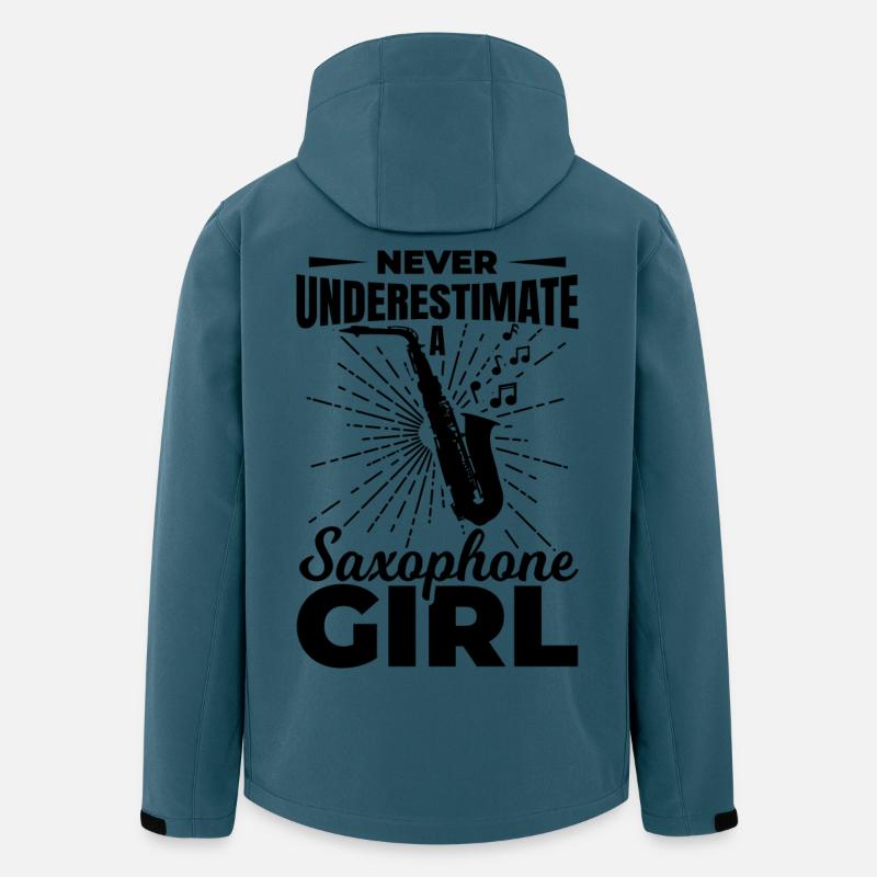 Saxophon Mädchen - Recycelte Männer Softshell-Jacke von Stanley/Stella - Dunkles Petrol