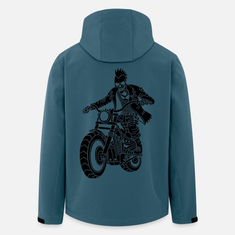 Der schwarze Biker aus der Hölle - Recycelte Männer Softshell-Jacke von Stanley/Stella - Dunkles Petrol