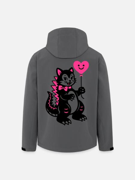 Monster Cat Pink - Men’s Recycled Softshell Jacket by Stanley/Stella - stargazer