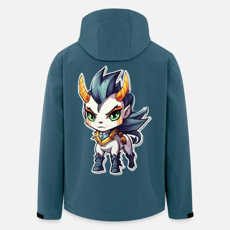 Chibi Dämonenpferd - Recycelte Männer Softshell-Jacke von Stanley/Stella - Dunkles Petrol