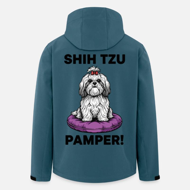 Dog Shih Tzu Pamper Luxuskissen - Recycelte Männer Softshell-Jacke von Stanley/Stella - Dunkles Petrol