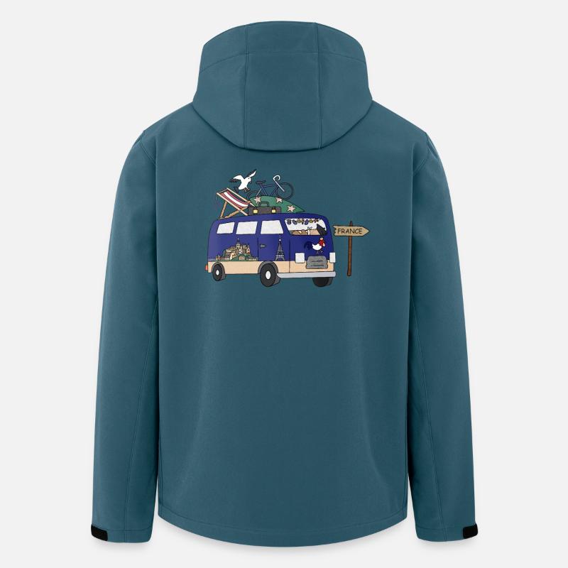 Tour de Camping Camper Frankreich - Recycelte Männer Softshell-Jacke von Stanley/Stella - Dunkles Petrol
