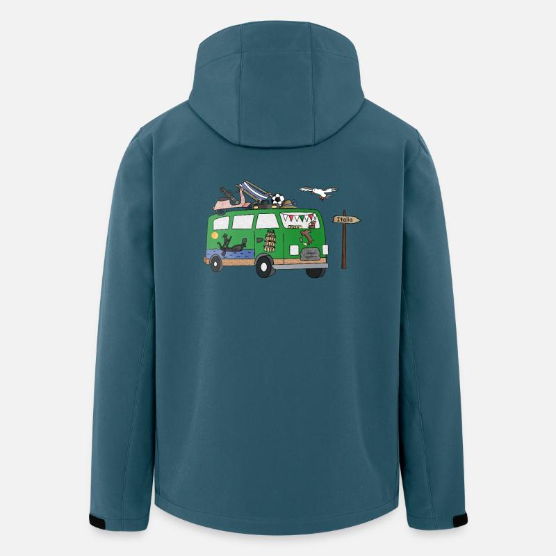 La_Dolce Vanlife Camper Italia - Recycelte Männer Softshell-Jacke von Stanley/Stella - Dunkles Petrol