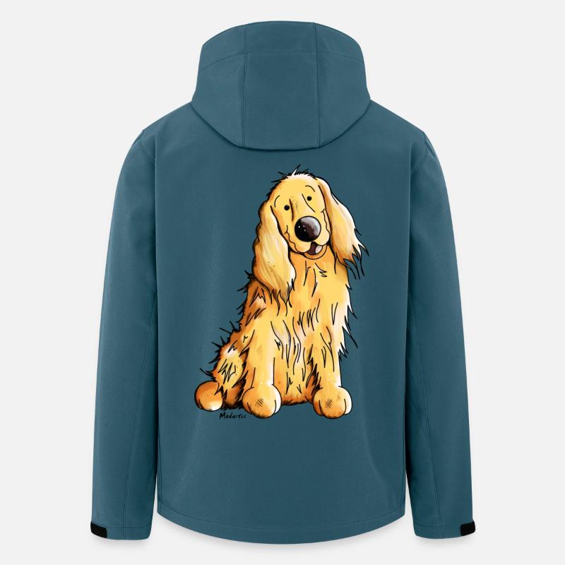 Happy Cocker Spaniel - Recycelte Männer Softshell-Jacke von Stanley/Stella - Dunkles Petrol