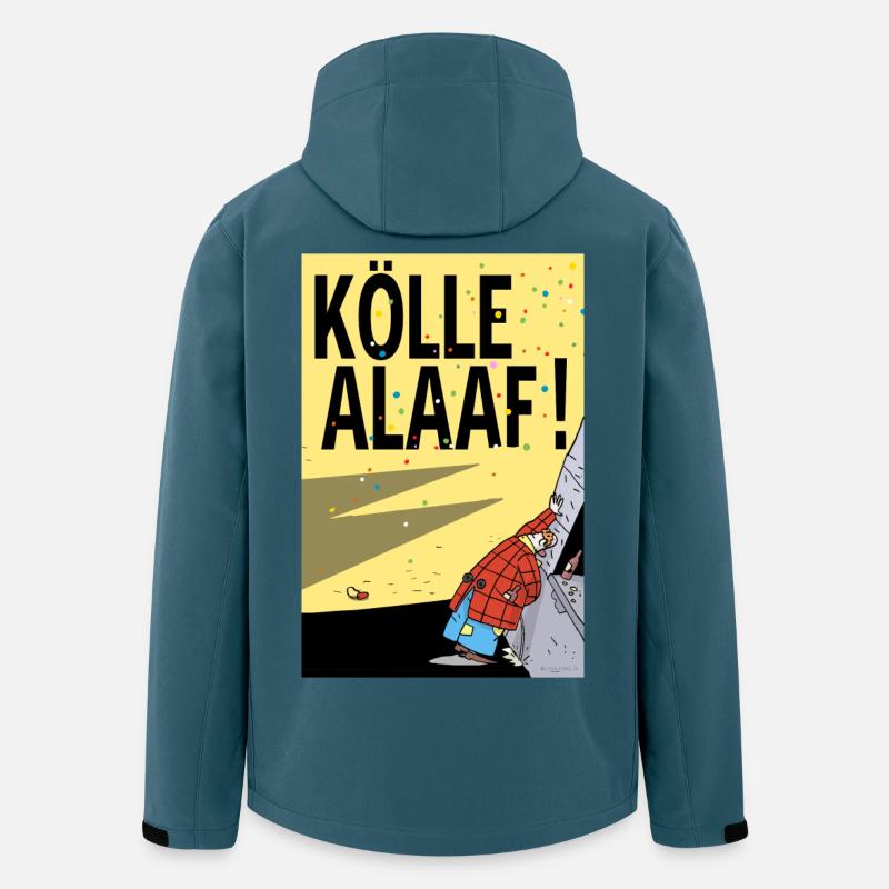 Köln Karneval Alaaf Cartoon - Recycelte Männer Softshell-Jacke von Stanley/Stella - Dunkles Petrol