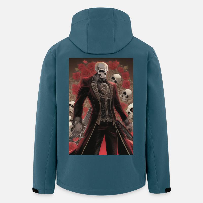 Totenkopf Mann - Recycelte Männer Softshell-Jacke von Stanley/Stella - Dunkles Petrol